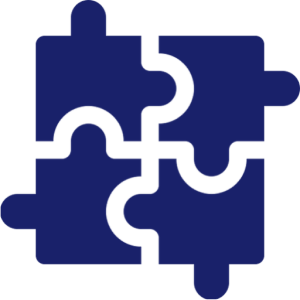 Abstract puzzle piece design